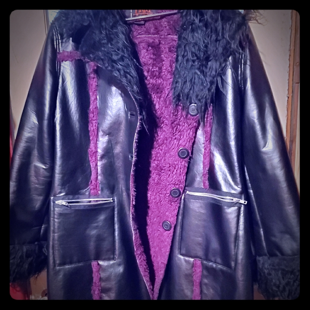 ☆SOLD☆   Vintage Tripp Nyc reversible vegan coat